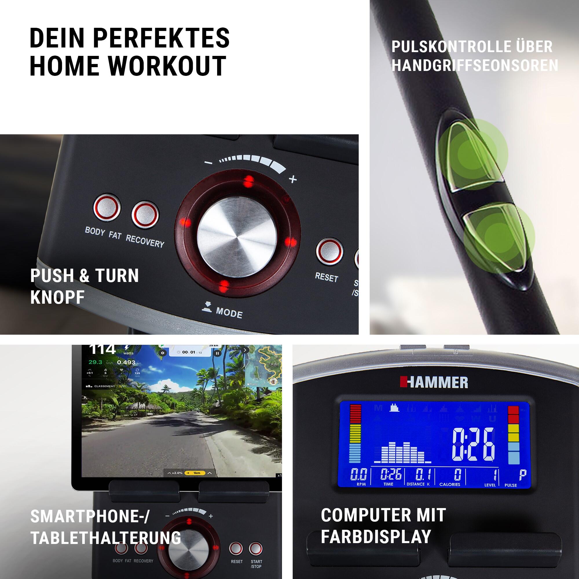 Bicicleta estática CARDIO MOTION BT Hammer envío, montaje y puesta en marcha 4/7