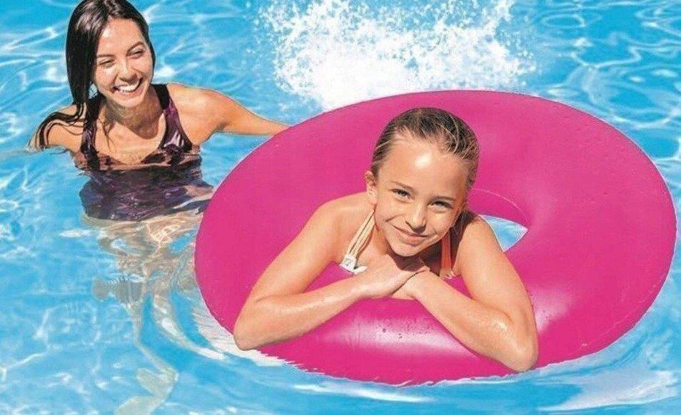 Bóia cadeira de natação Infantil modelo sem tamanho rosa 2/3