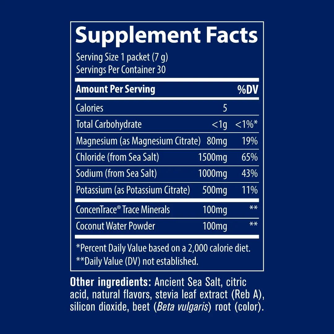Trace Minerals-Zerolyte Sós Bogyós Gyümölcs ízű Elektrolit Ital + Kókuszvíz 210g 6/7