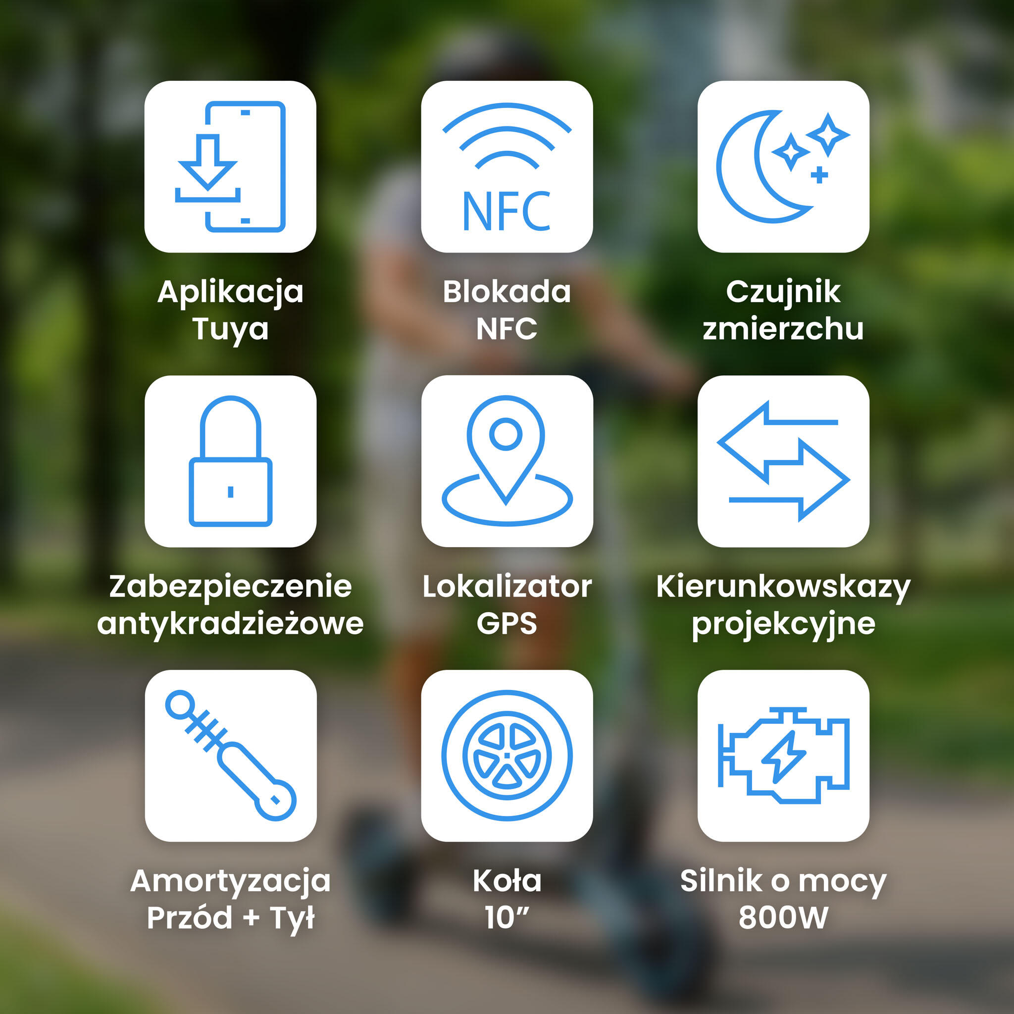 Trottinette électrique Motus Scooty 10 MAX 48V 15Ah 800W, autonomie 80km NFC 3/8