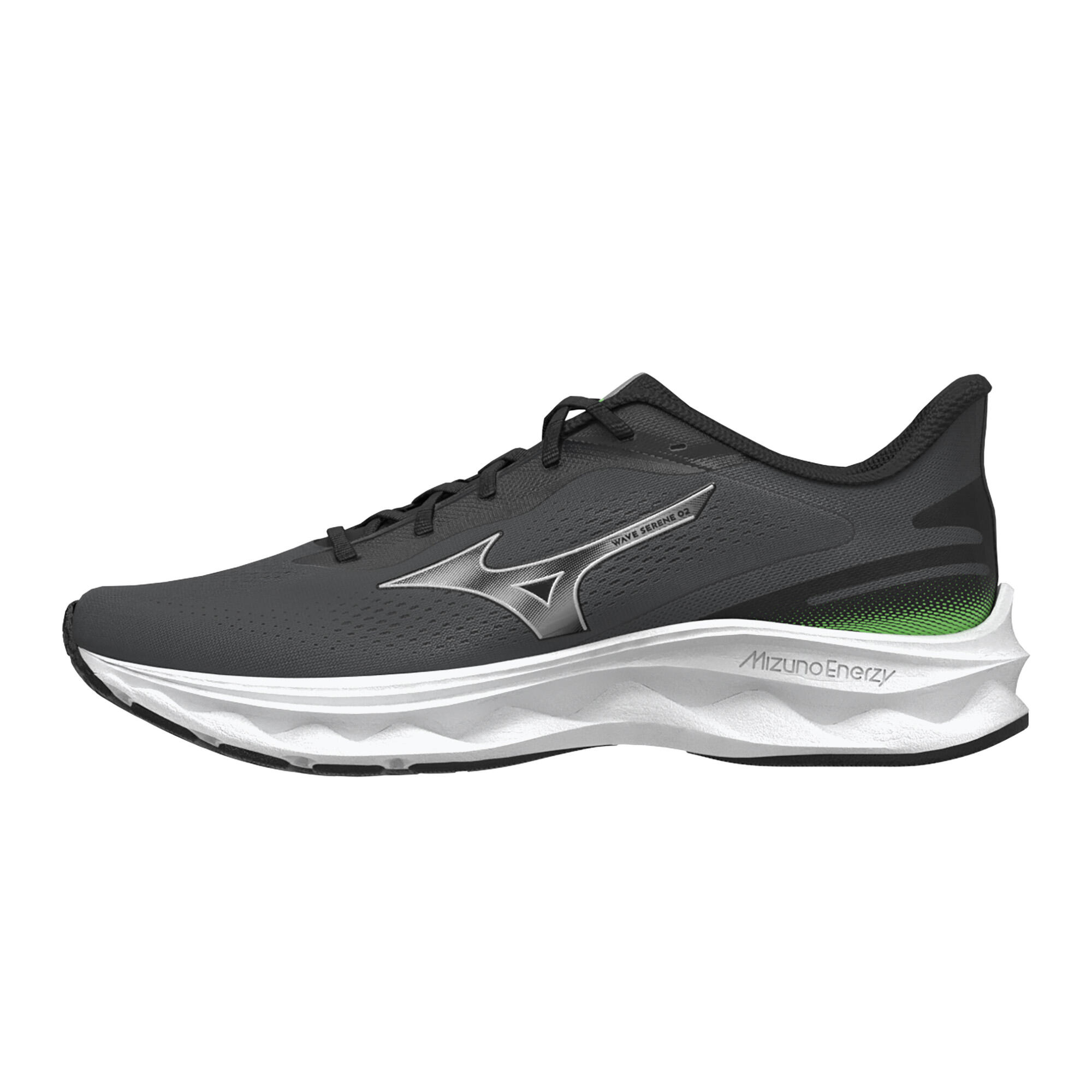 Buty do biegania męskie Mizuno Wave Serene 2 black/silver/glowing apple 2/2