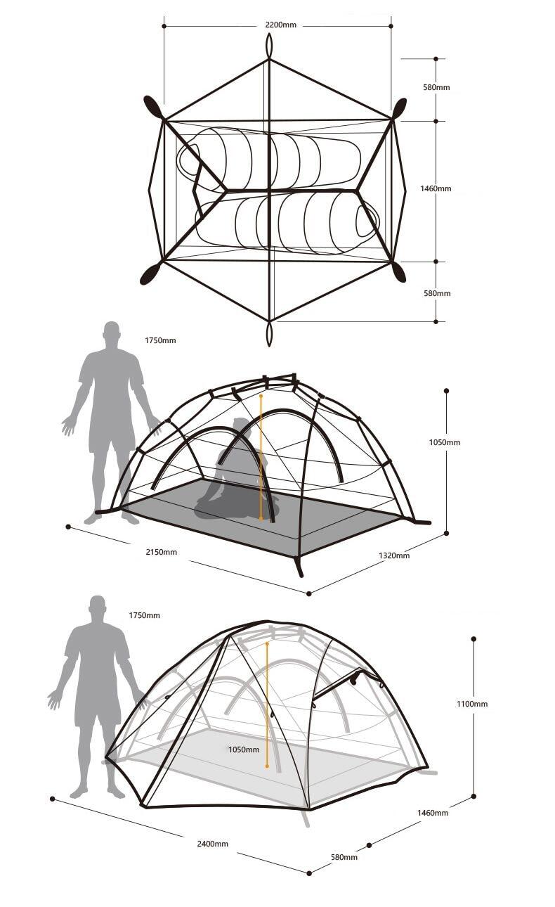 Tente Naturehike Tente 2 hommes imperméable 7/7