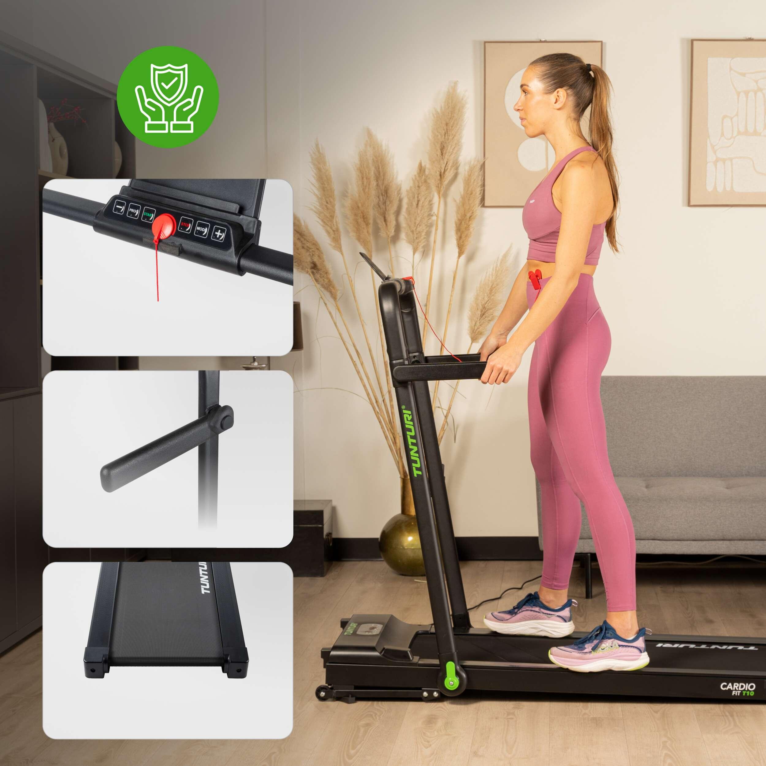 Loopband – Compact, inklapbaar, tot 12 km/u, met afstandsbediening – T10 3/7
