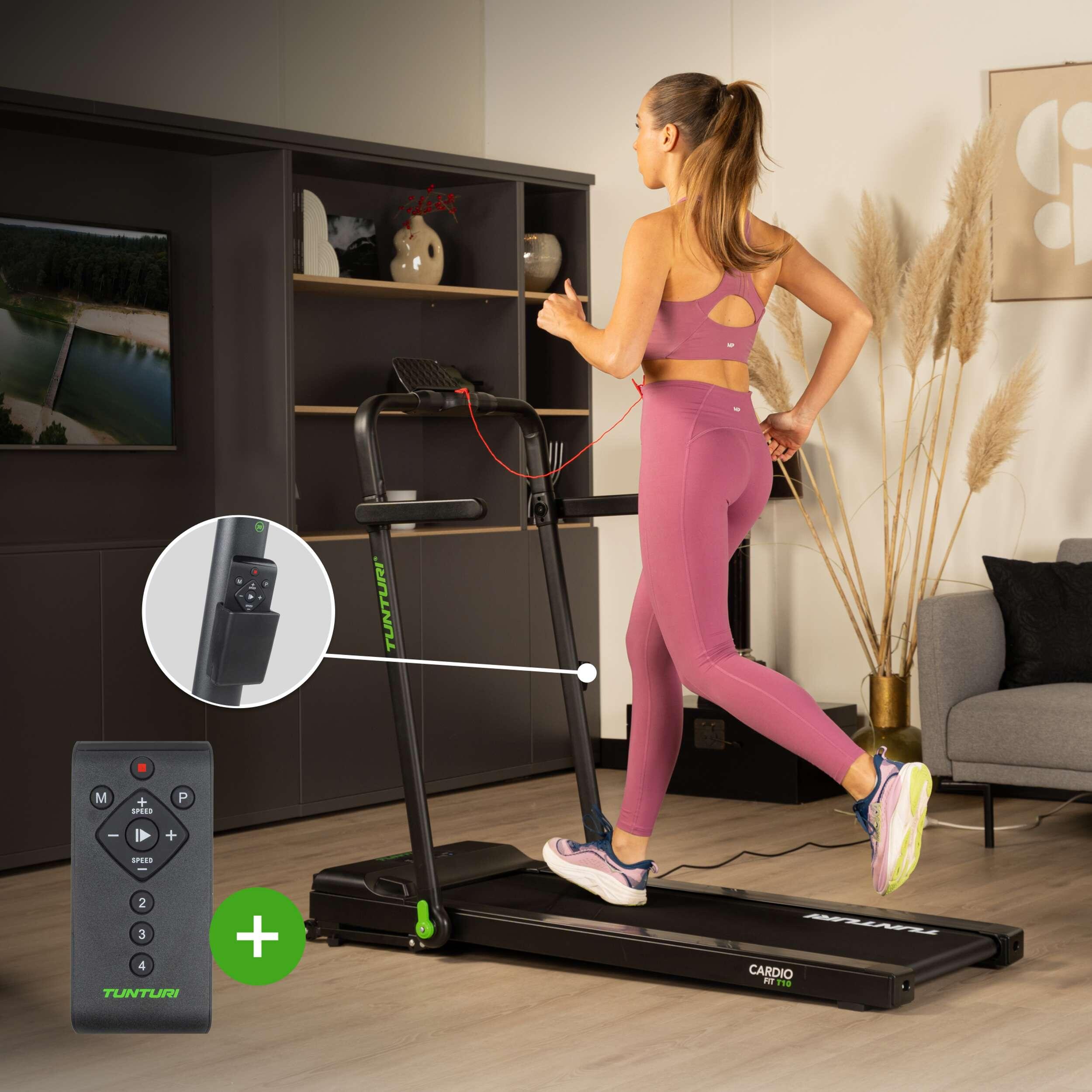 Bieżnia do biegania-Bluetooth-Prędkość do 12 km/h-Tunturi-CardioFit T10