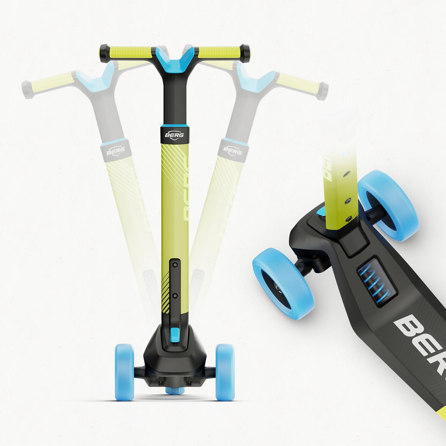 Monopattino per Bambini, 2+ Anni, Pieghevole, Nexo Lime 5/7