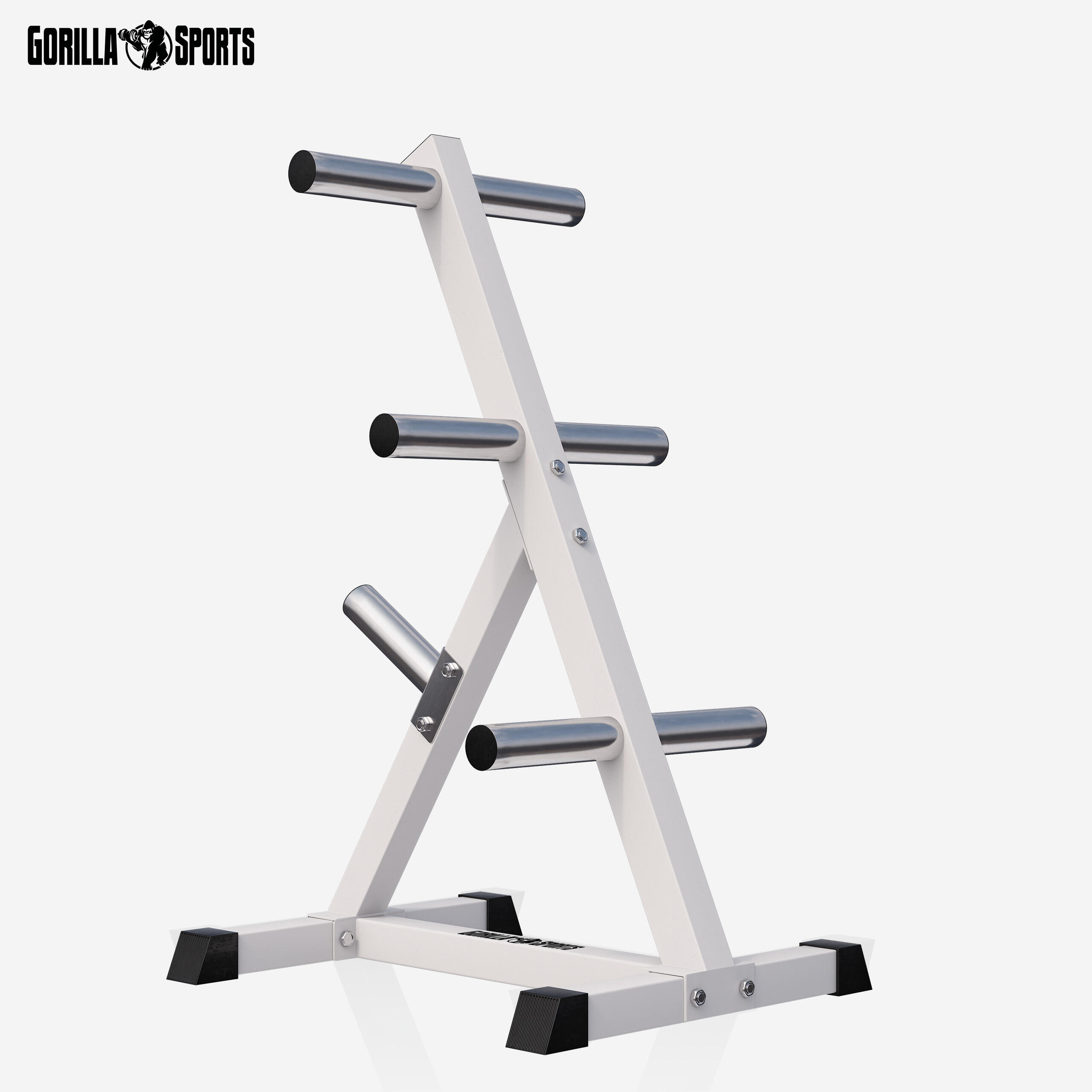 RACK DE RANGEMENT 4 NIVEAUX BLANC POUR DISQUES OLYMPIQUES 50/51M | MUSCULATION 7/7