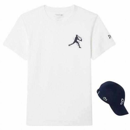 Tee-shirt Et Casquette Lacoste Djokovic Fan Pack Th1044