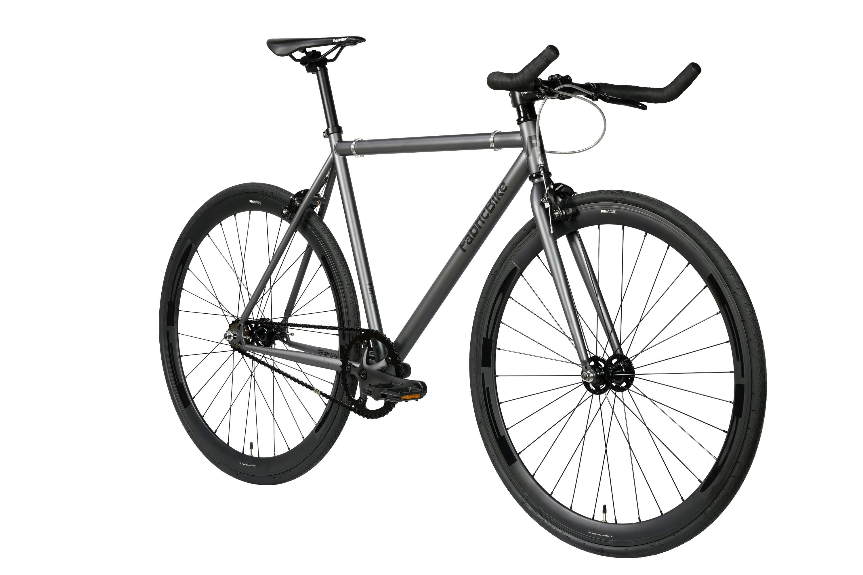 Fixie-Fahrrad Original Hi-Ten Stahlrahmen 28" - Graphite 2/7