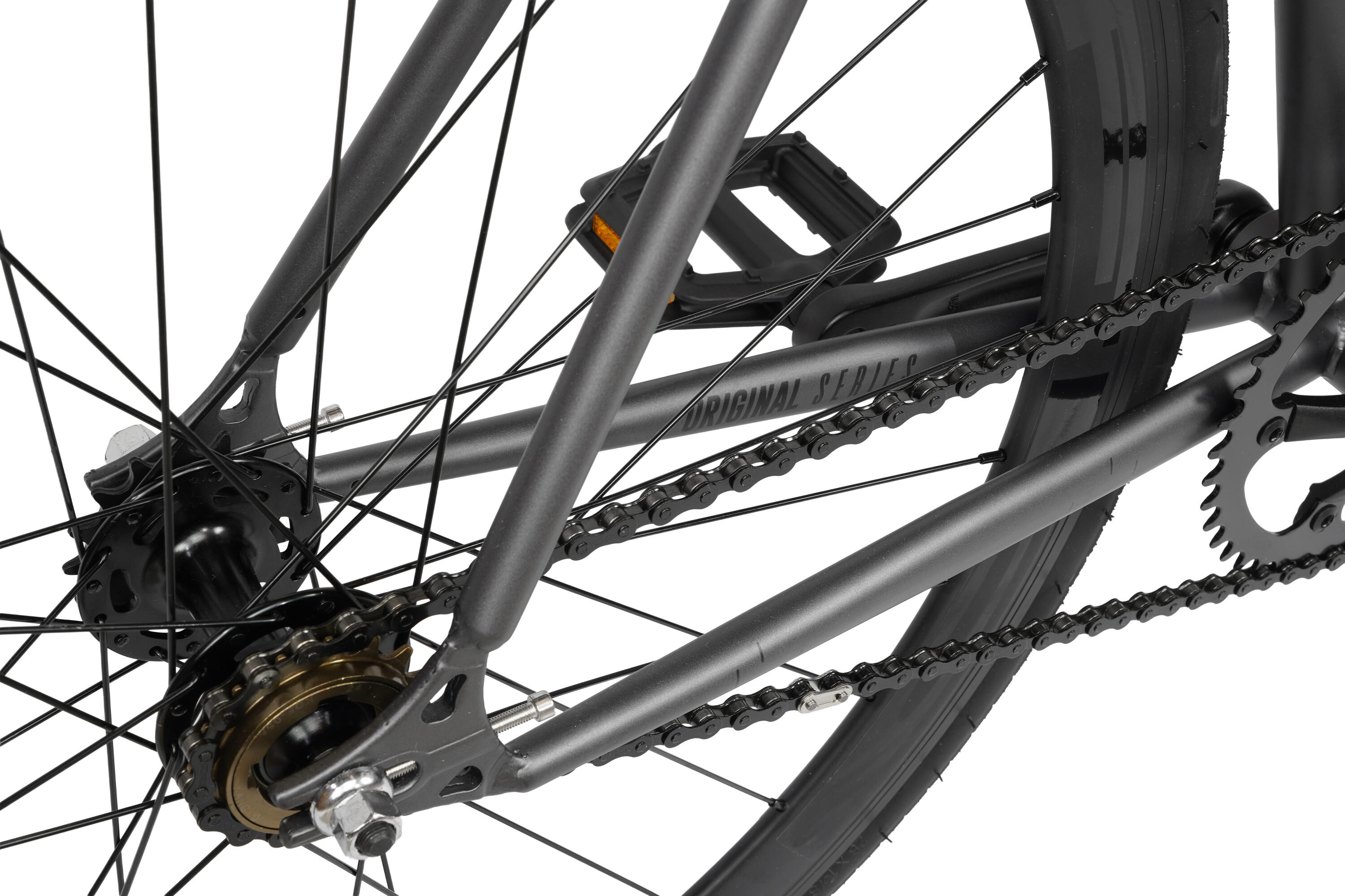 Vélo Fixie Original Hi-Ten Acier 28" - Graphite 7/7