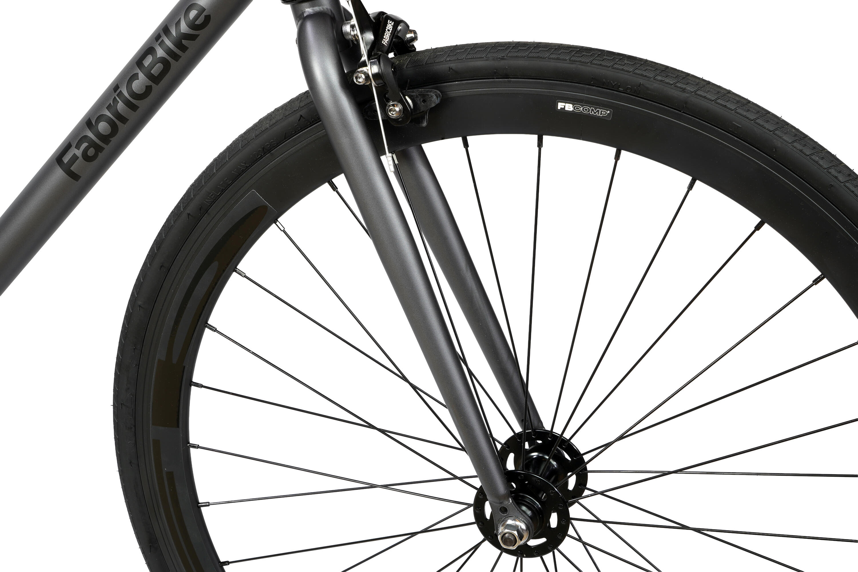 Vélo Fixie Original Hi-Ten Acier 28" - Graphite 4/7