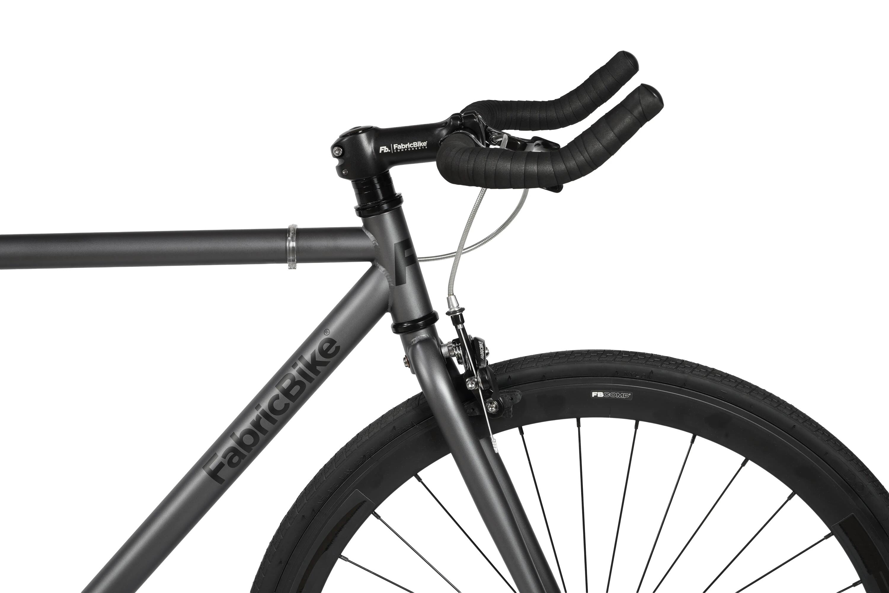 Fixie-Fahrrad Original Hi-Ten Stahlrahmen 28" - Graphite 6/7
