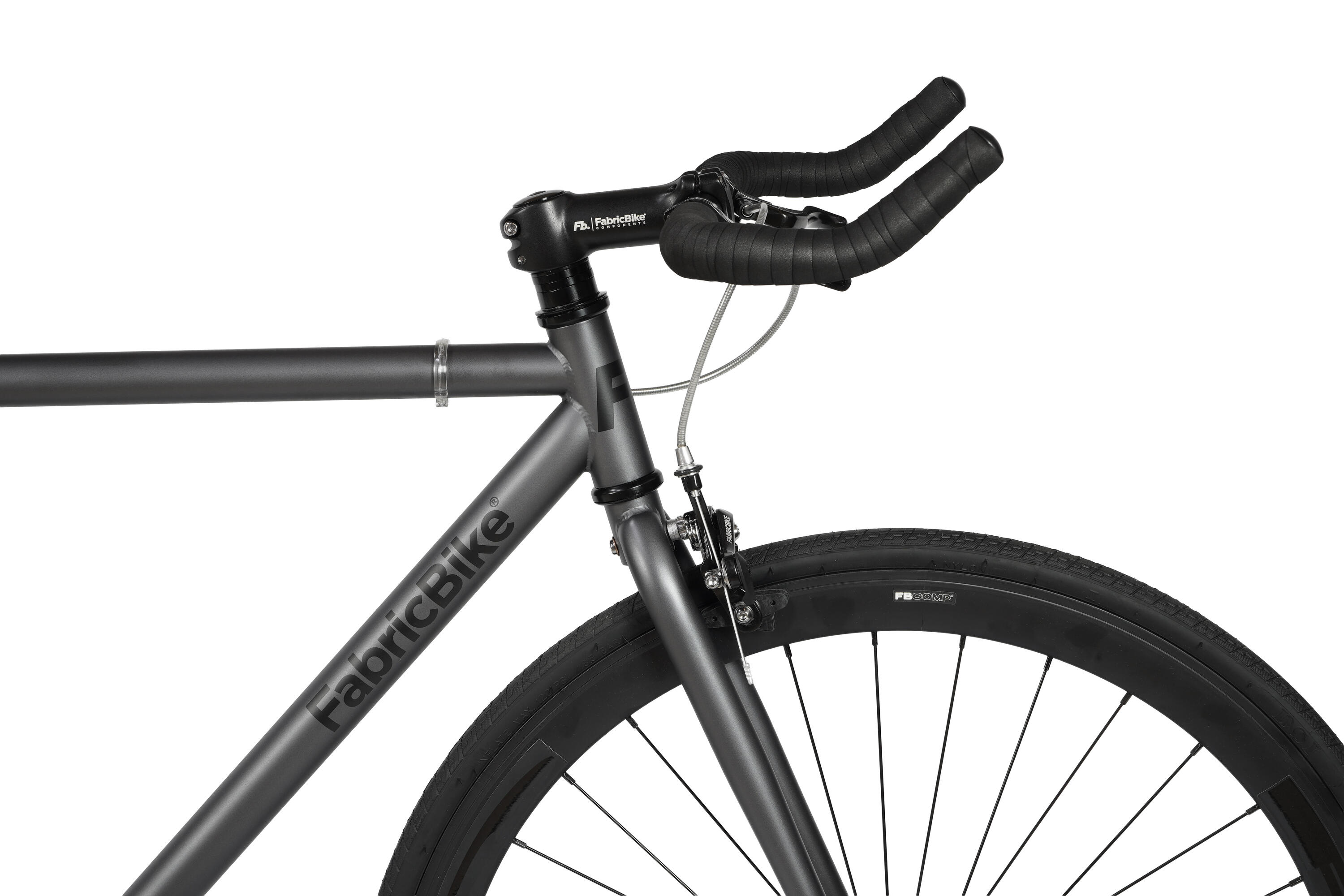 Vélo Fixie Original Hi-Ten Acier 28" - Graphite 6/7