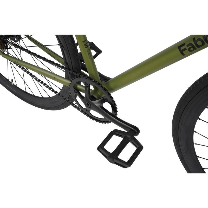Original - Bicicletă fixie Hi-Ten oțel 28". Cayman Green