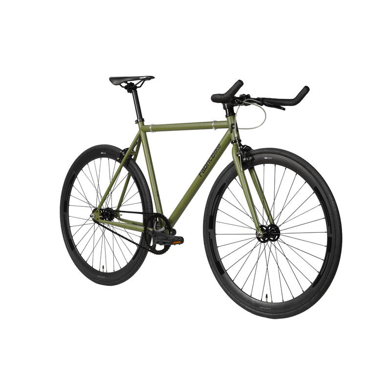 Original - Bicicletă fixie Hi-Ten oțel 28". Cayman Green