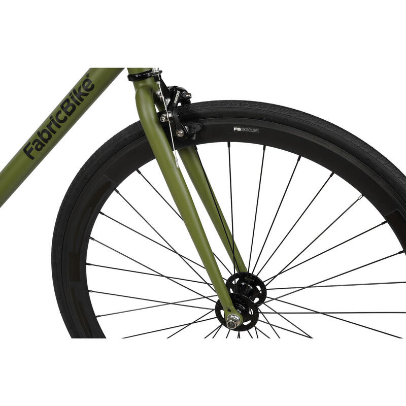 Original - Bicicletă fixie Hi-Ten oțel 28". Cayman Green