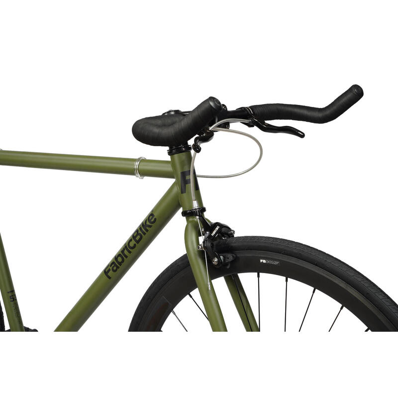 Original - Bicicletă fixie Hi-Ten oțel 28". Cayman Green