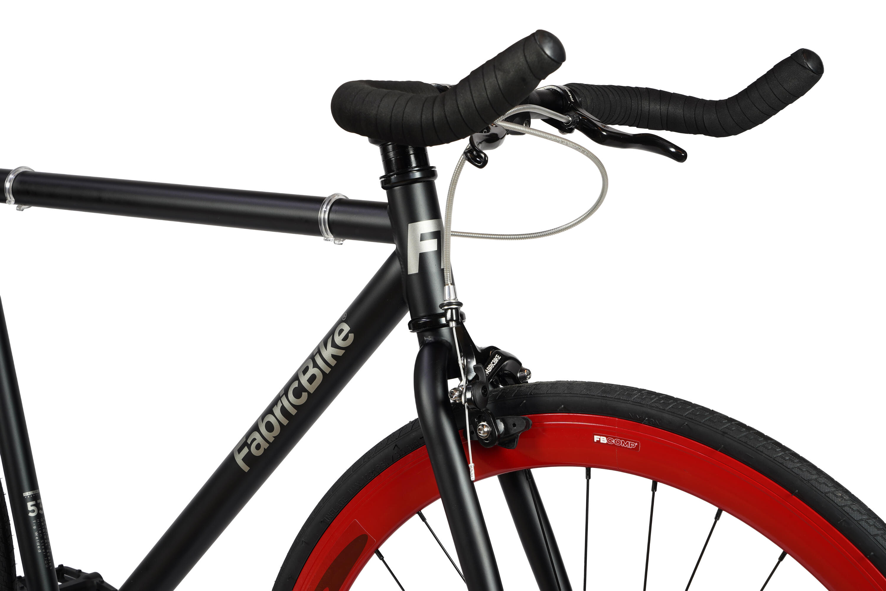 Vélo Fixie Original Hi-Ten Acier 28" - Black & Red 3/7