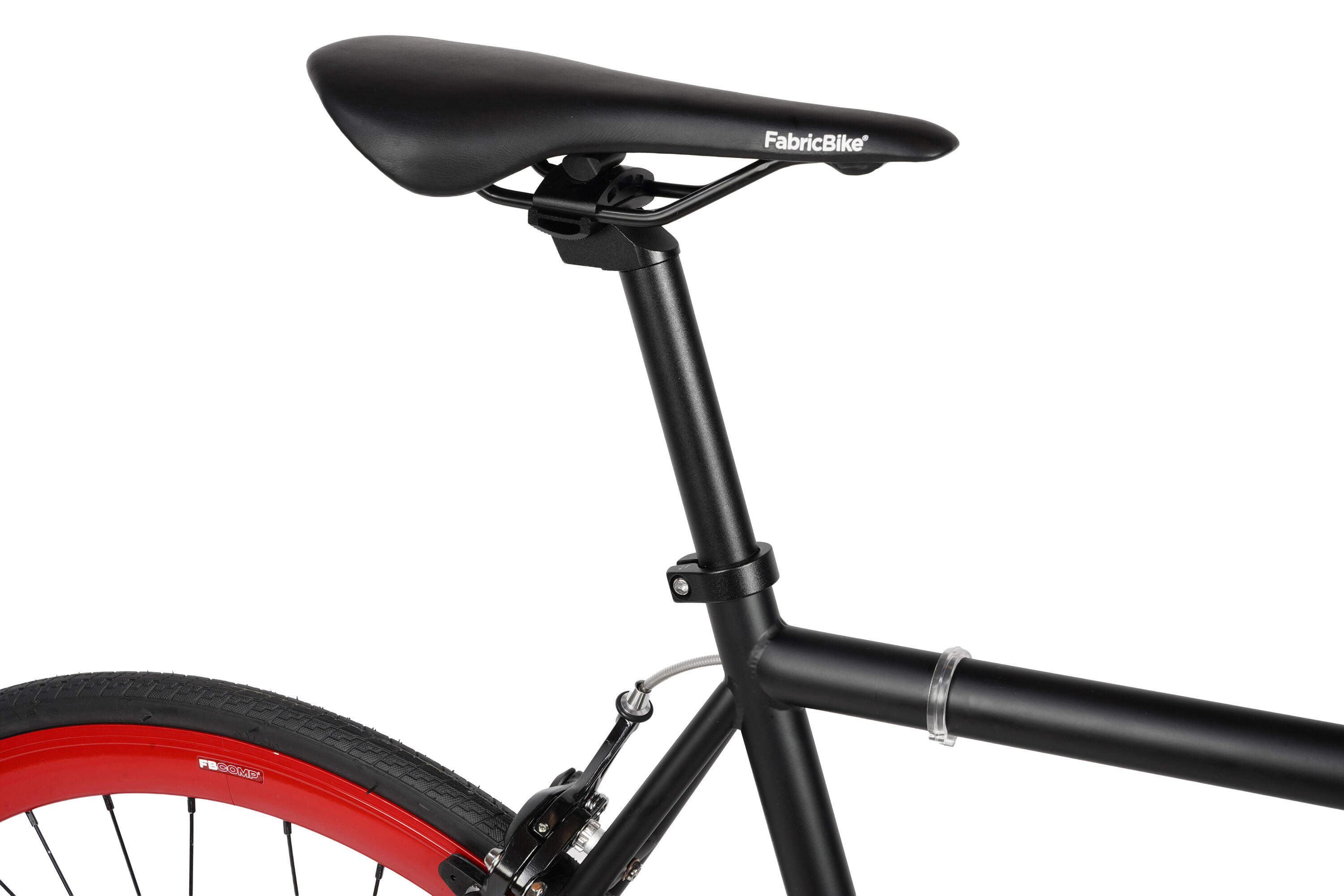 Vélo Fixie Original Hi-Ten Acier 28" - Black & Red 6/7