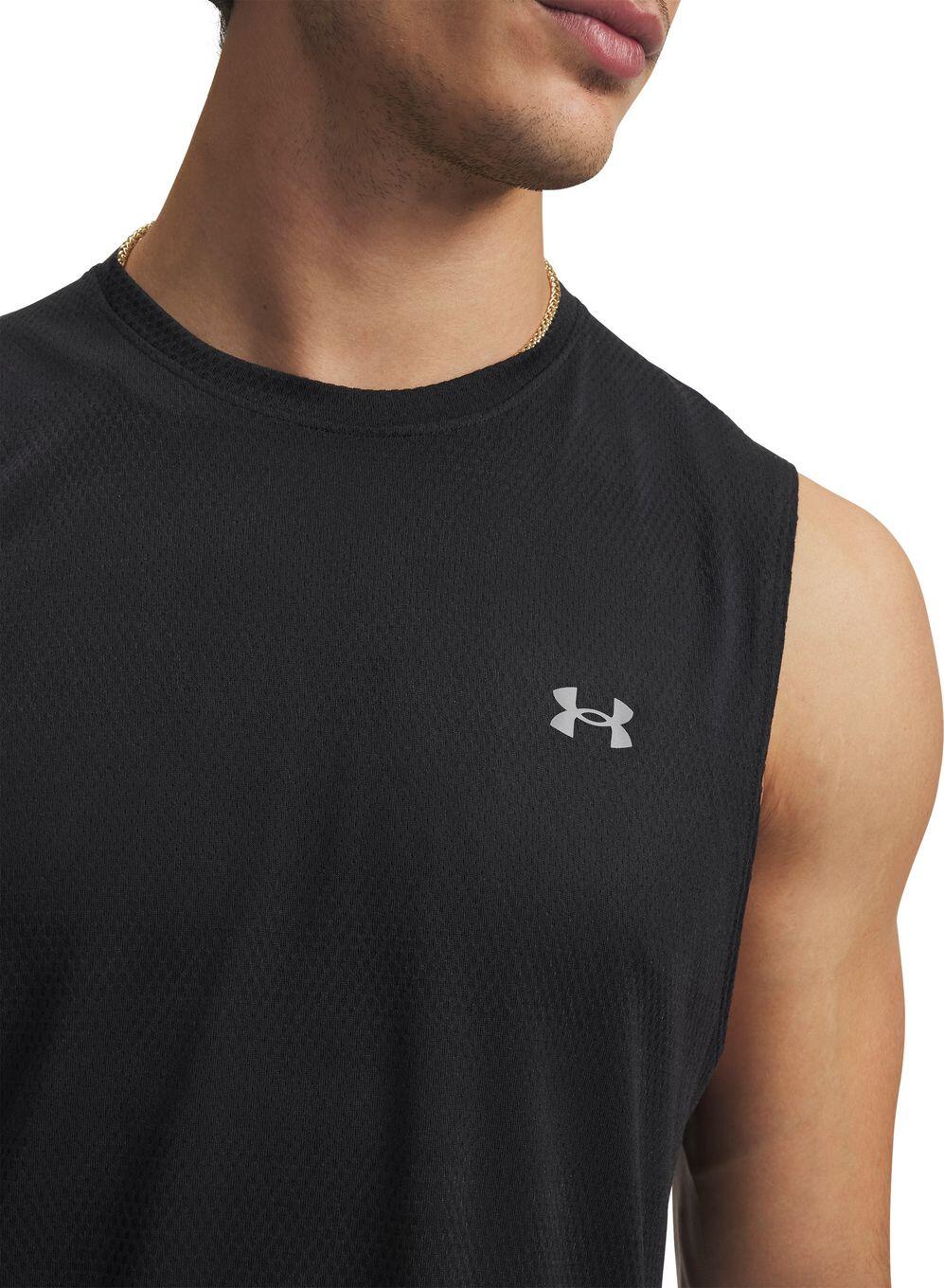 Canotta Under Armour Velociti nera da uomo 3/4
