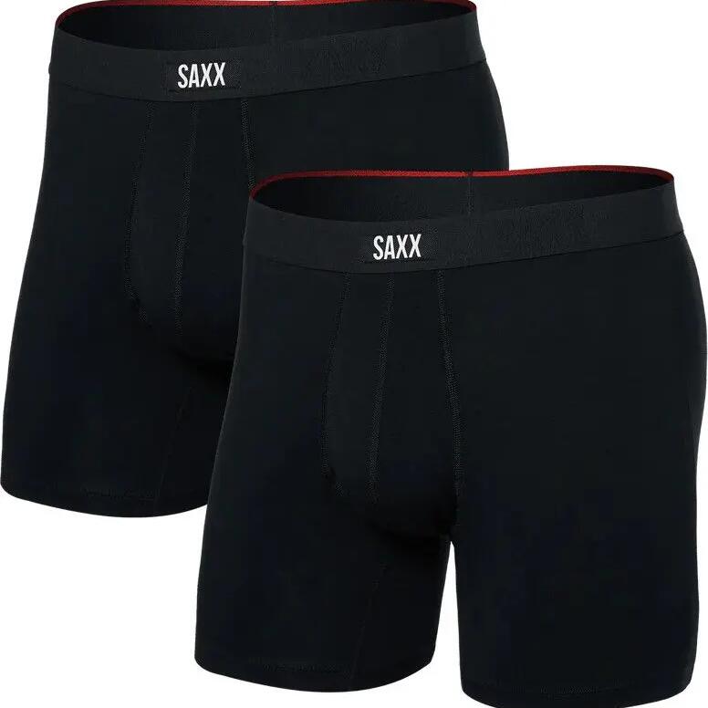 Pack of 2 Saxx Vibe Xtra Super Black Boxers
