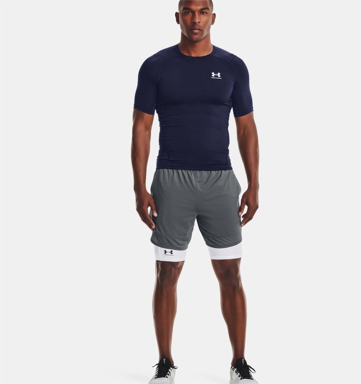 T-shirt Lycra Under Armour HeatGear® Blu Marina per Uomo 3/6