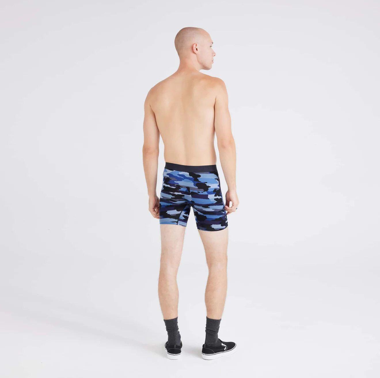 Boxer Saxx Vibe Xtra Camo Bleu Homme 3/4