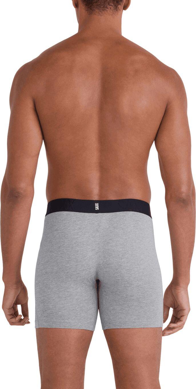 Saxx DropTemp Cooling Cotton Brief Fly Boxershorts Grau/Blau/Schwarz Herren (3er 3/4