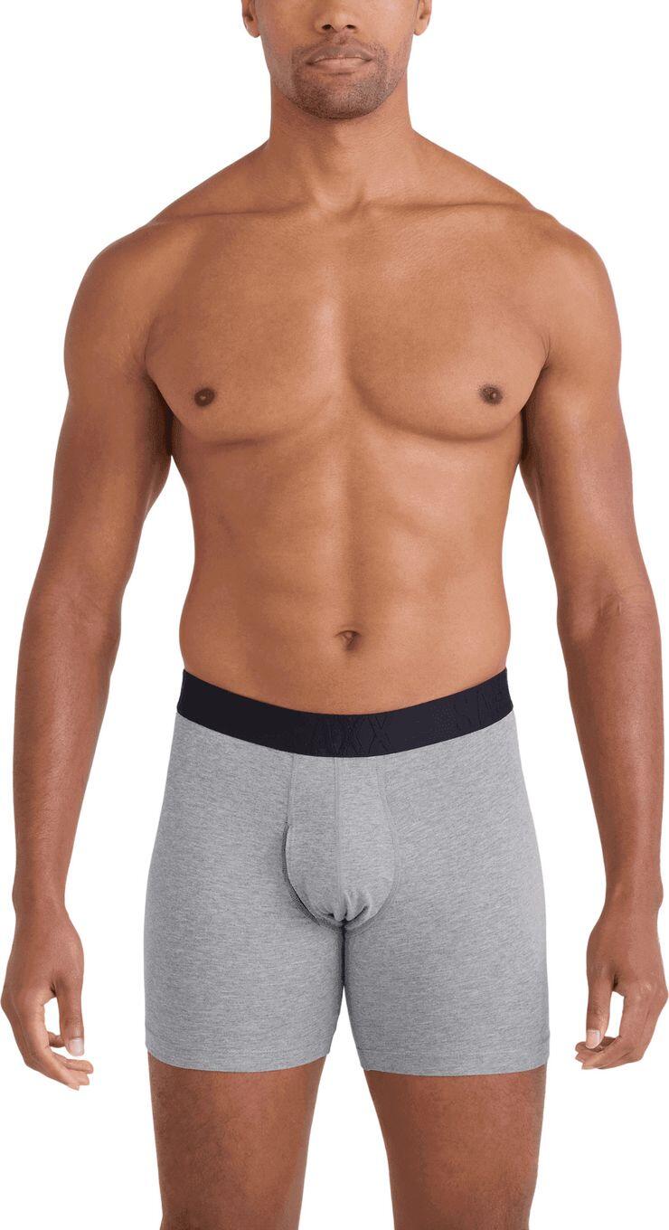 Saxx DropTemp Cooling Cotton Brief Fly Boxershorts Grau/Blau/Schwarz Herren (3er 2/4
