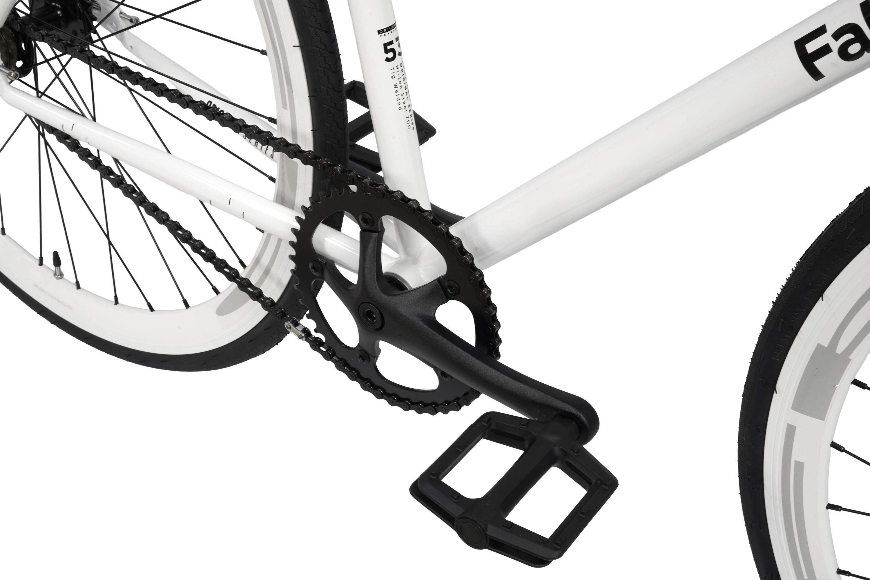 Vélo Fixie Original Hi-Ten Acier 28" -  Glossy White 5/7