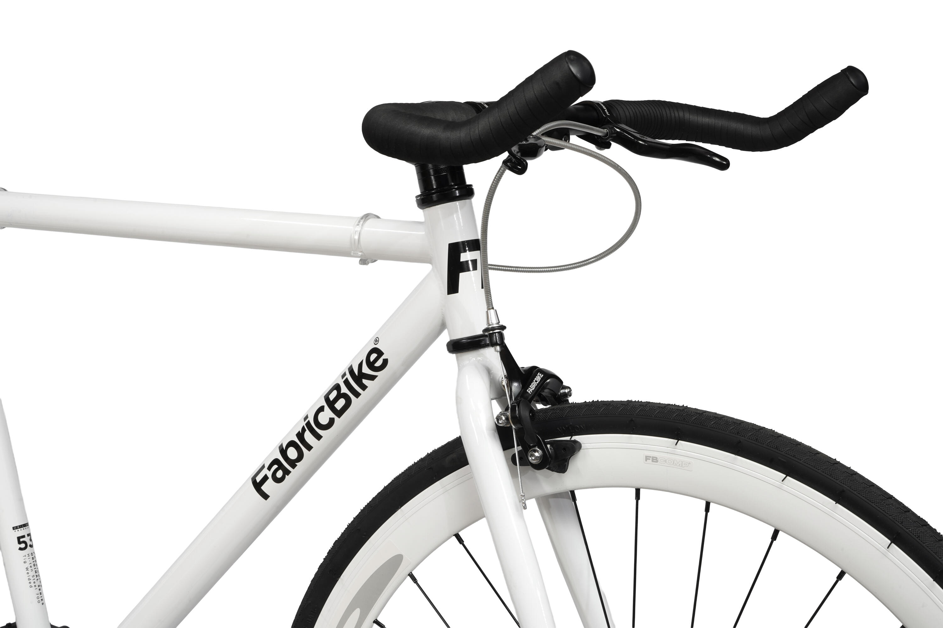 Vélo Fixie Original Hi-Ten Acier 28" -  Glossy White 3/7