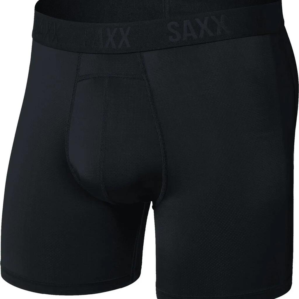Saxx Smooth Flex Light Compression Boxer Briefs for Men in Black