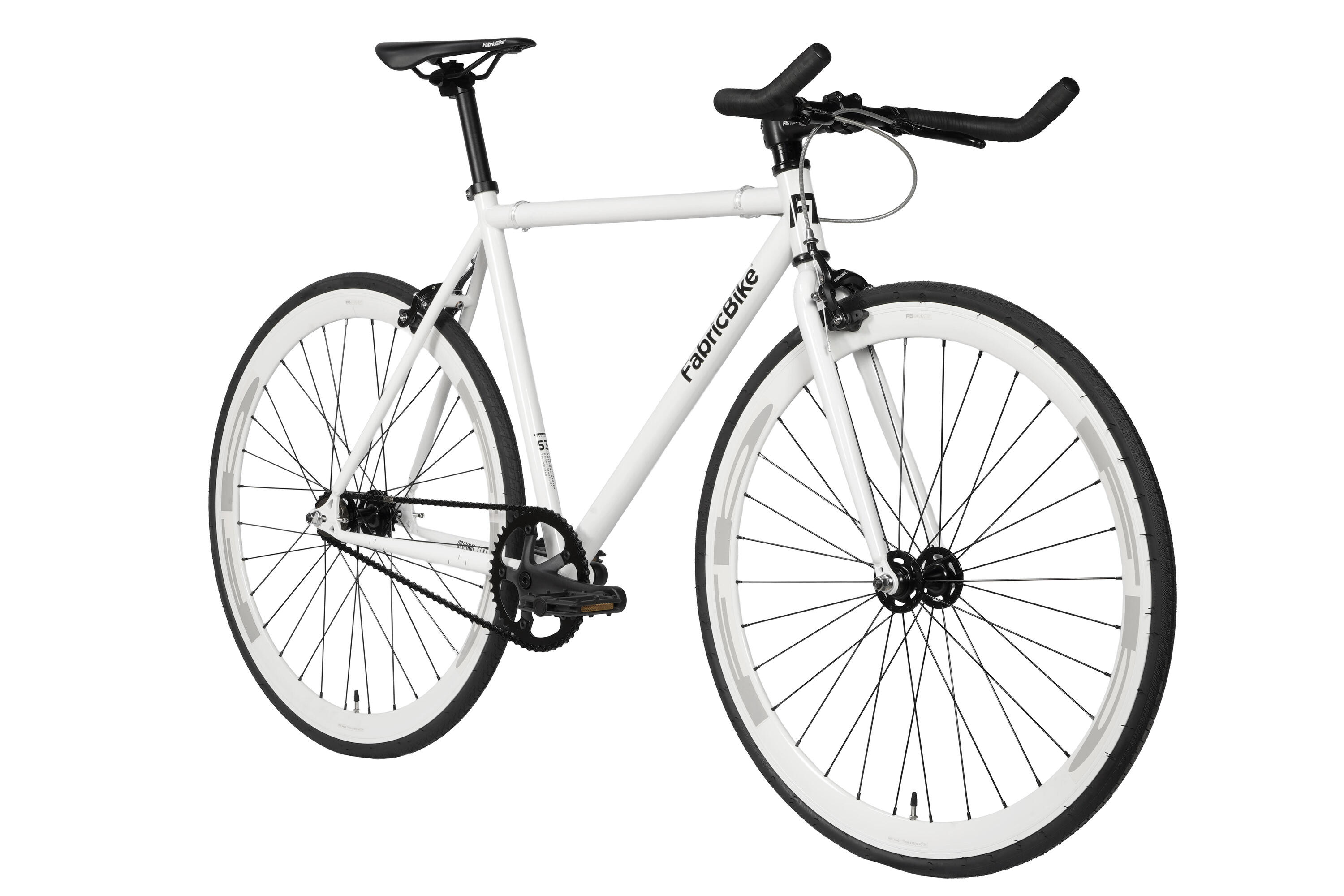 Vélo Fixie Original Hi-Ten Acier 28" -  Glossy White 2/7