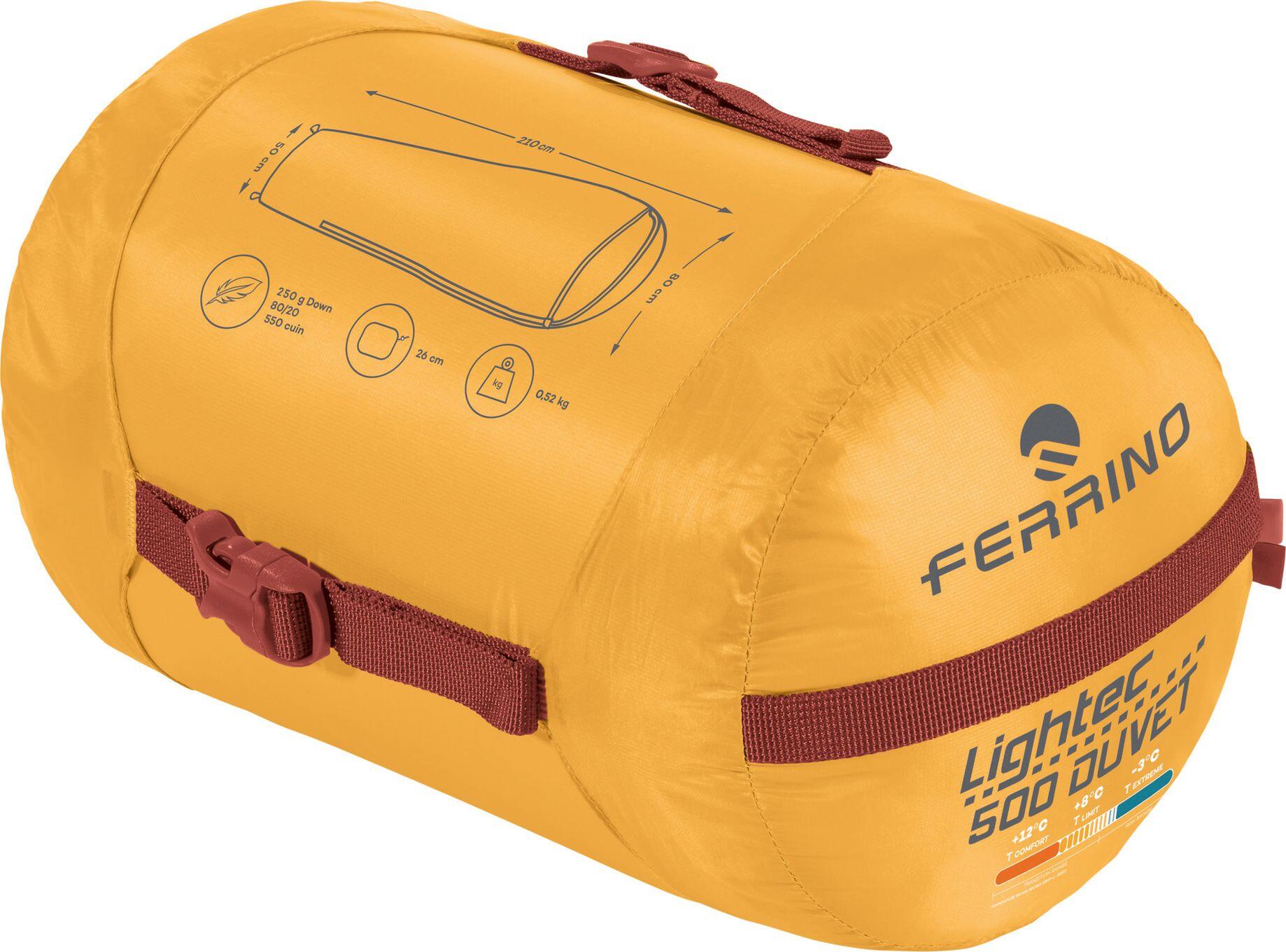 Ferrino Lightec 500 Sacco a pelo in piuma d'oca giallo 2/2