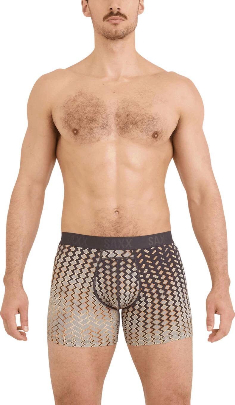 Boxer Saxx Smooth Flex Light Compression Grigio/Giallo Uomo 2/4