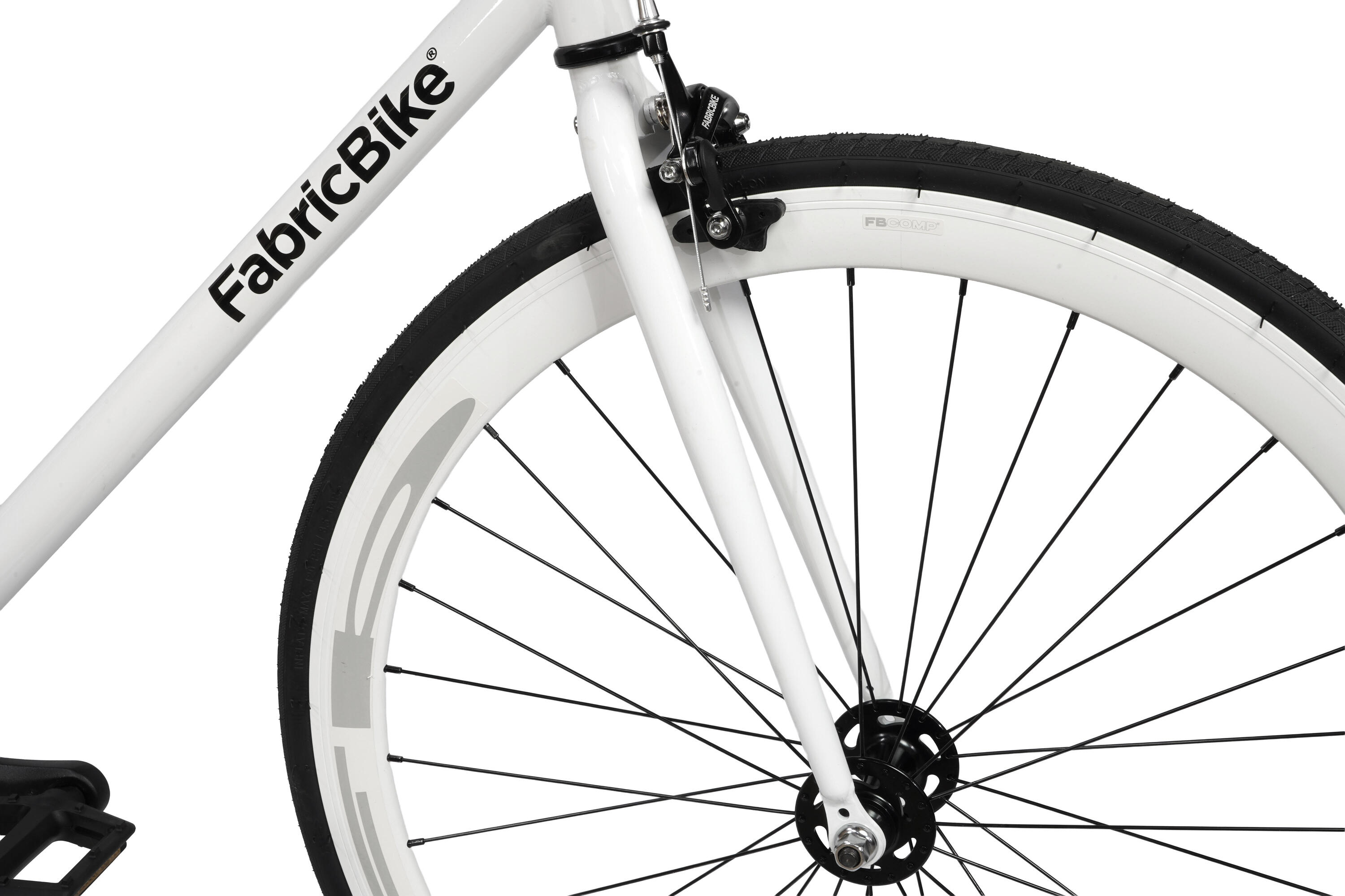 Vélo Fixie Original Hi-Ten Acier 28" -  Glossy White 4/7