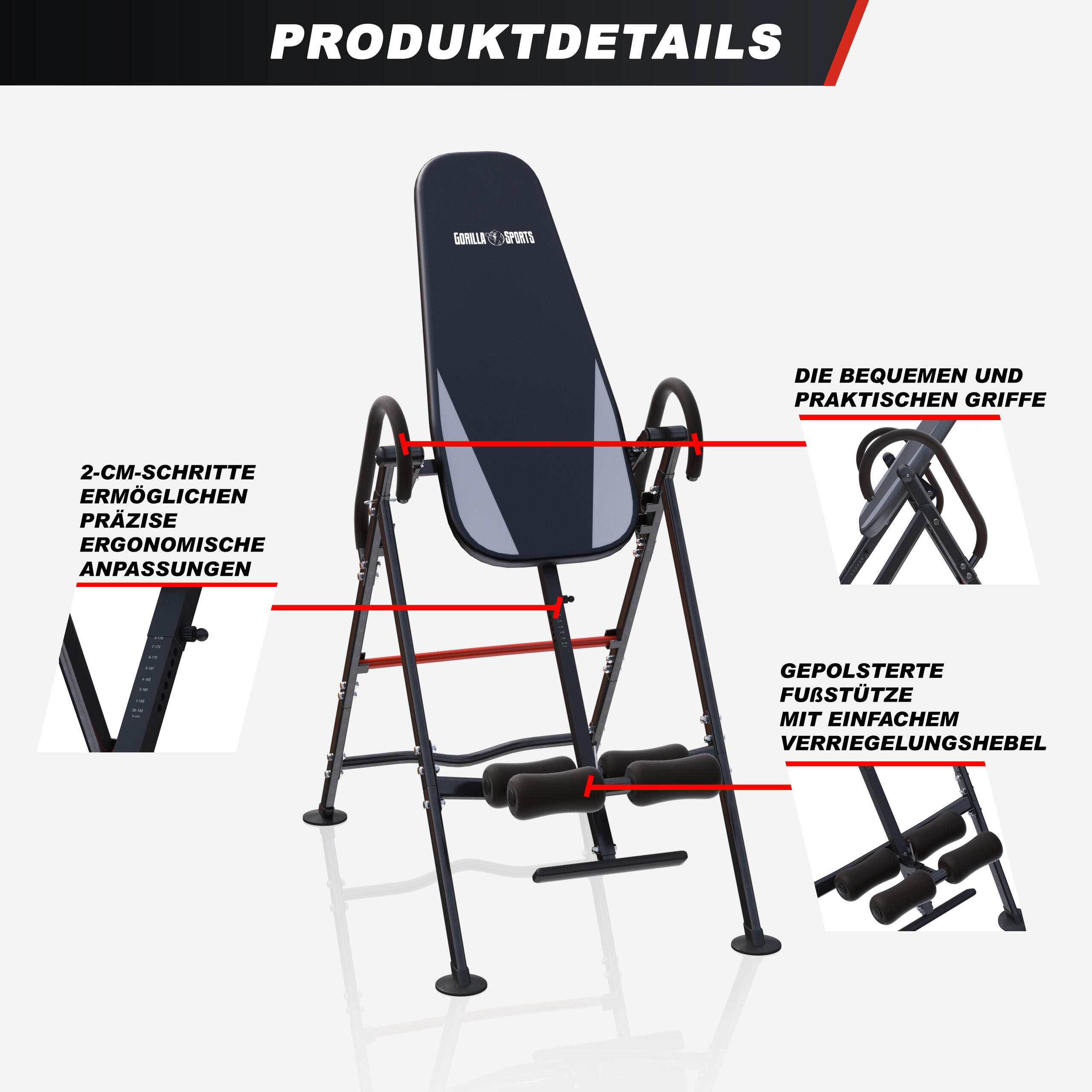 TABLE D'INVERSION POUR LE DOS | FITNESS ET MUSCULATION 3/7