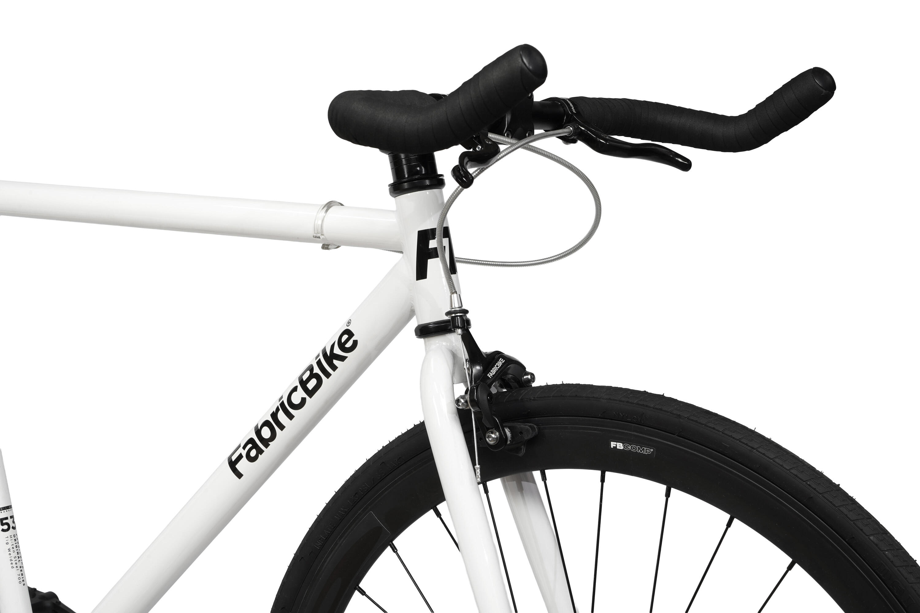 Vélo Fixie Original Hi-Ten Acier 28" - White & Black 3/7