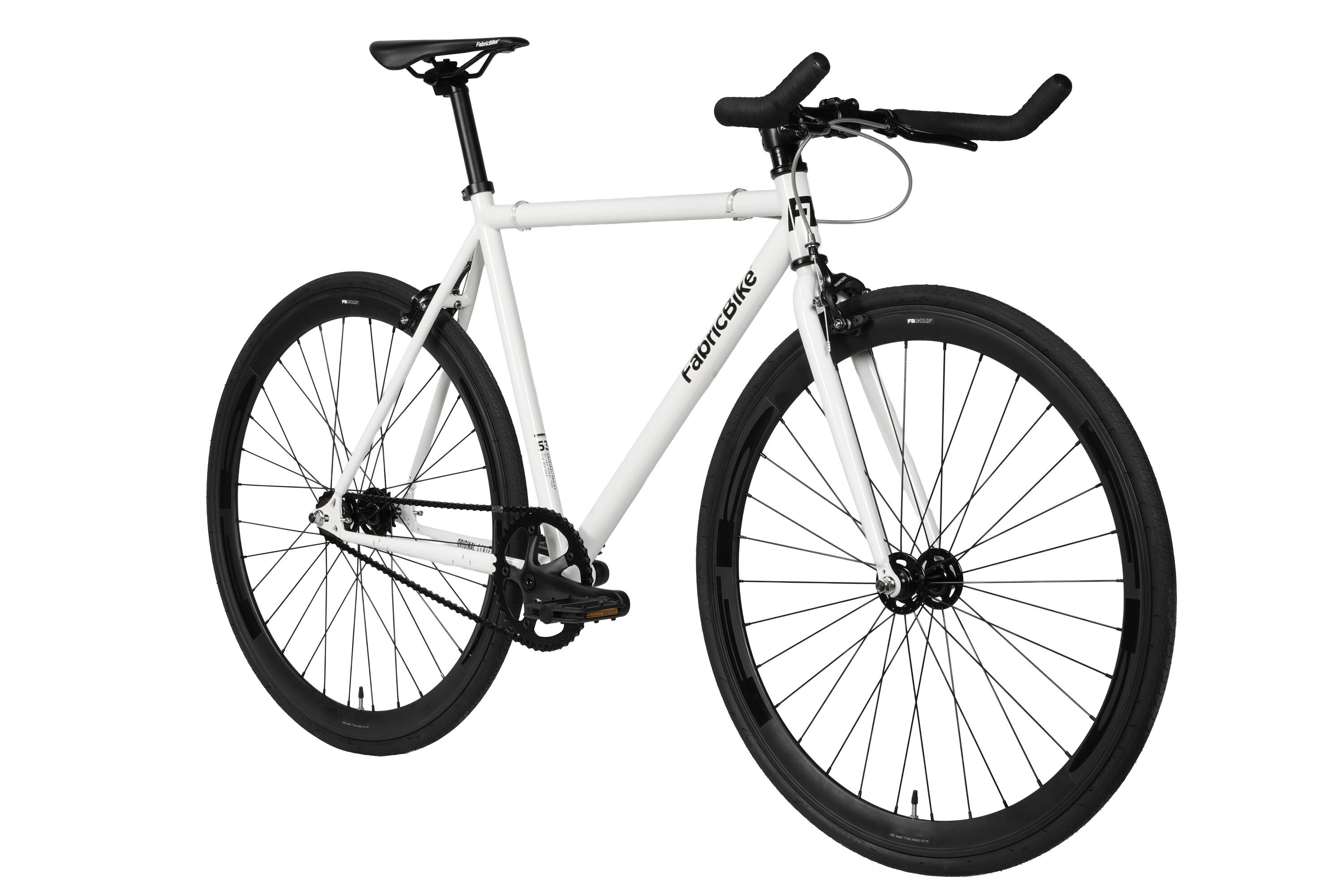 Vélo Fixie Original Hi-Ten Acier 28" - White & Black 2/7