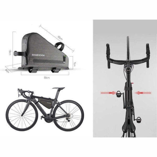 Torba rowerowa trójkątna pod ramę ROCKBROS AS-017 5L sakwa wodoodporna 6/7