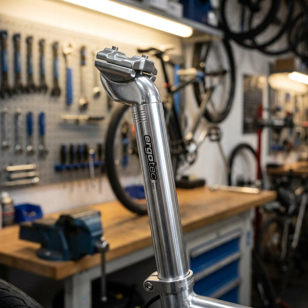 Ergotec Patentsattelstütze Alu Ø29,4mm, 350mm, silber, Alu 2/2