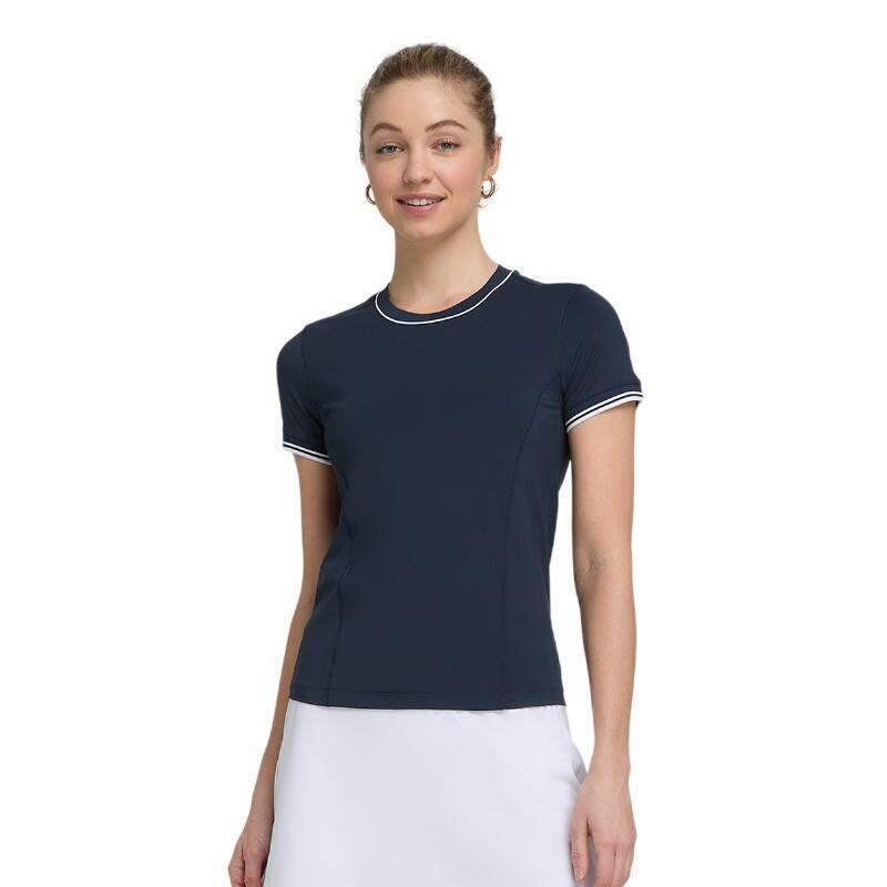 T-shirt senza cuciture Team da donna Blu scuro 4/5