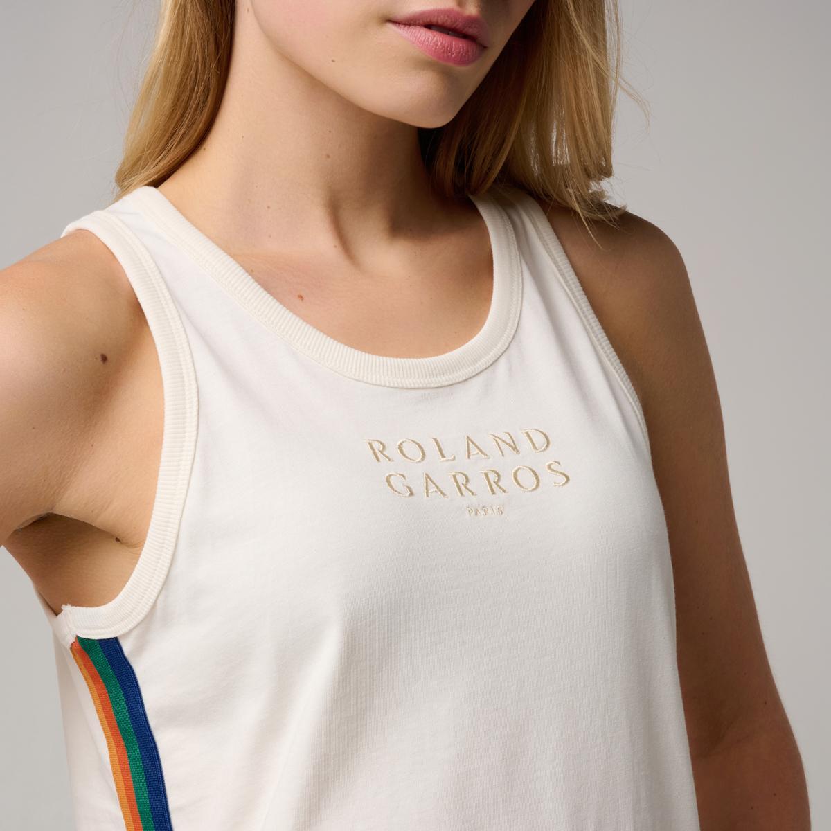 Débardeur Color Lines femme Roland-Garros - Ecru 2/5