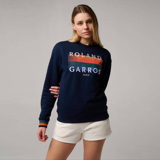 Sweat Color Lines femme Roland-Garros - Marine