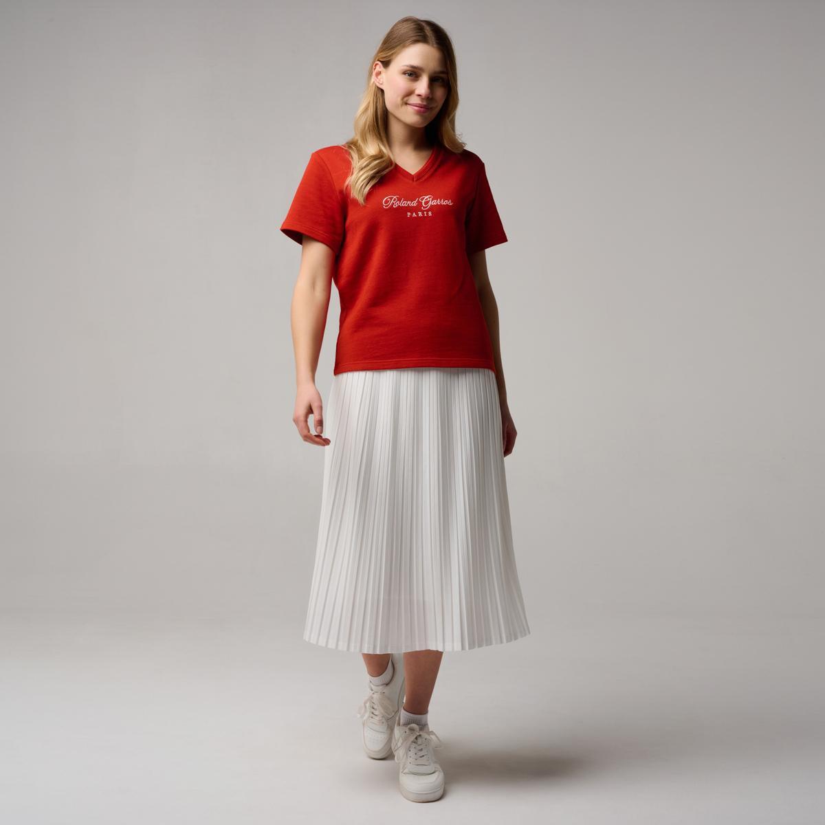 T-shirt Heritage col v femme Roland-Garros - Terre battue 3/5