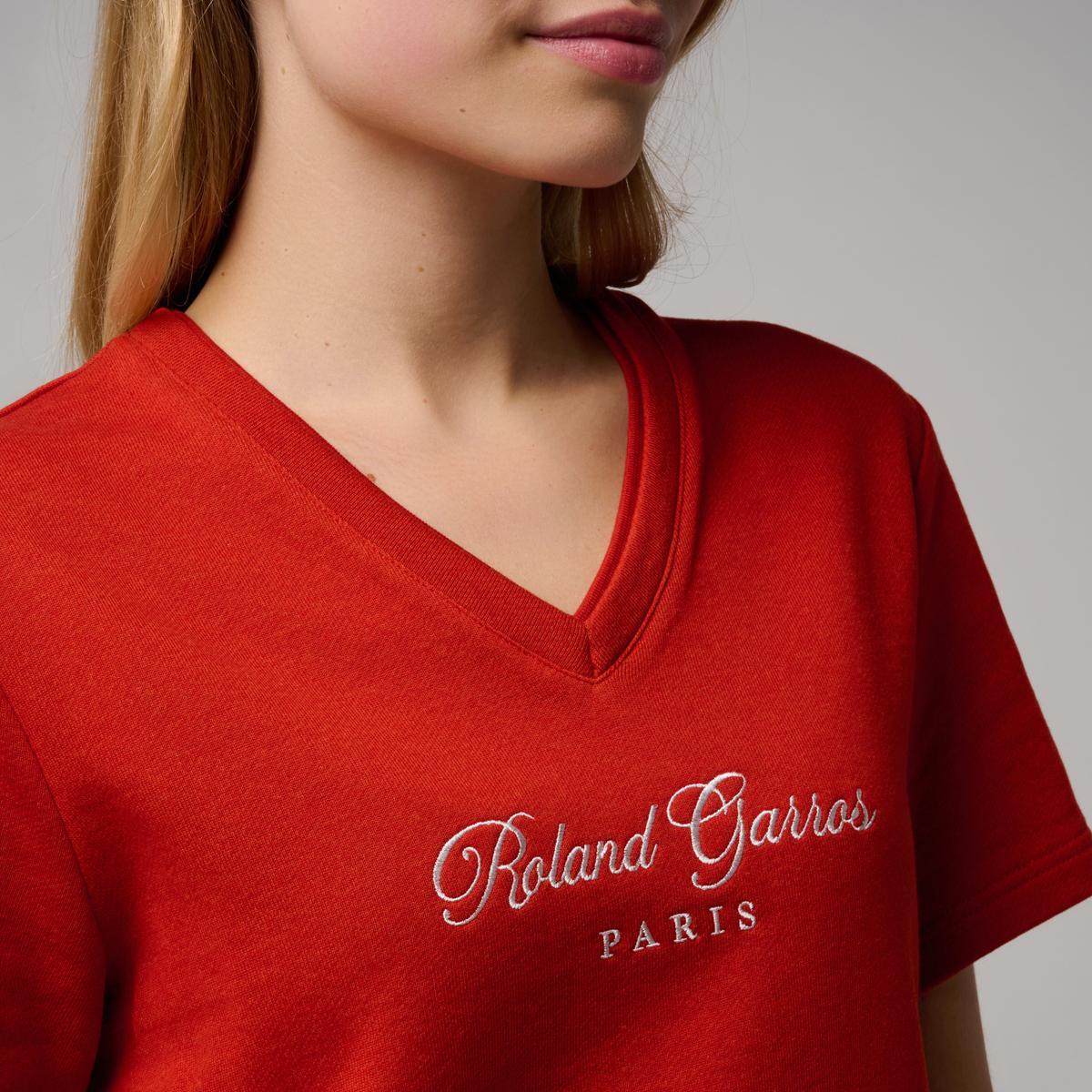 T-shirt Heritage col v femme Roland-Garros - Terre battue 2/5