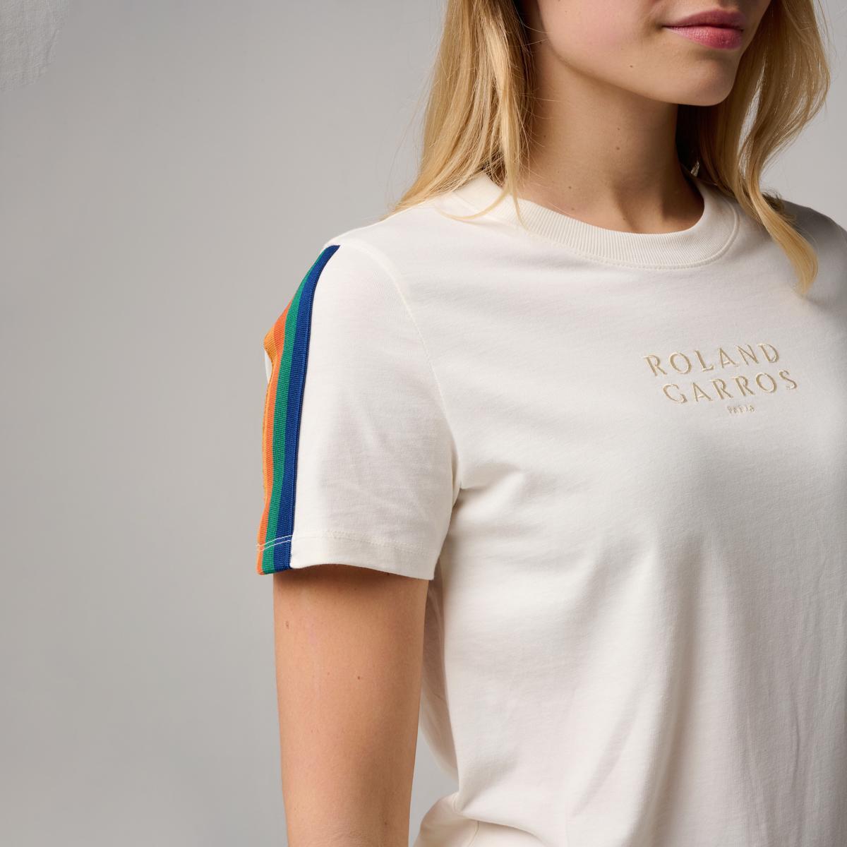 T-shirt Color Line femme Roland-Garros - Ecru 2/5
