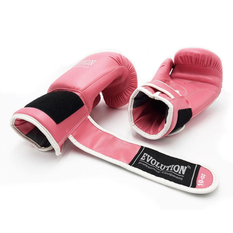 Rękawice bokserskie Evolution Professional Equipment Pro Pink