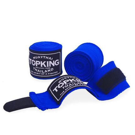 BANDES DE BOXE TOPKING COTON ÉLASTIQUE NOIR 4 MÈTRES