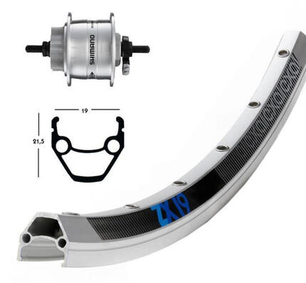 Roue de vélo arrière Wiener Winora ZX 19 36TR.DIS.6 VIS DIN.DH 3D72