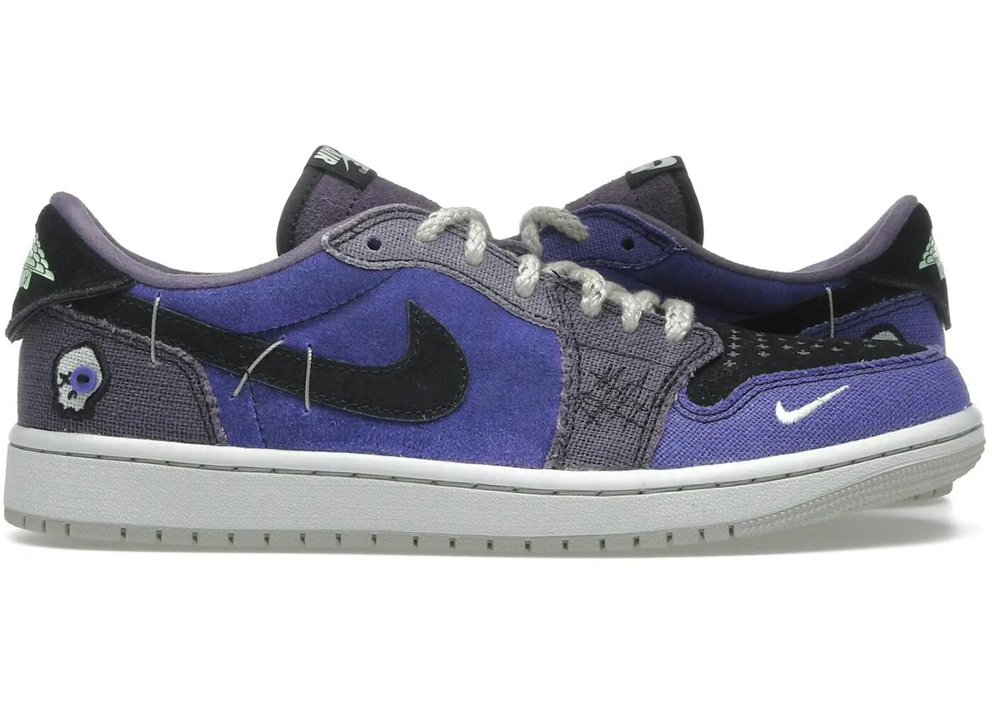 Schoenen - basketbal - air jordan 1 og - laag model - regency purple 2/2